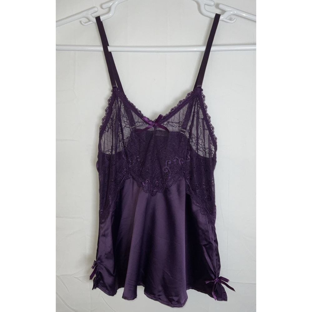 NWT Women's AvidLove Purple Lace Cami Camisole Lingerie Adjustable Straps Medium